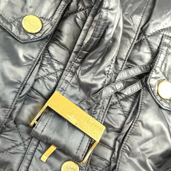 Lauren Ralph Lauren Navy Blue Quilted Puffer Belted Jacket Women’s Petite XS - Picture 8 of 10